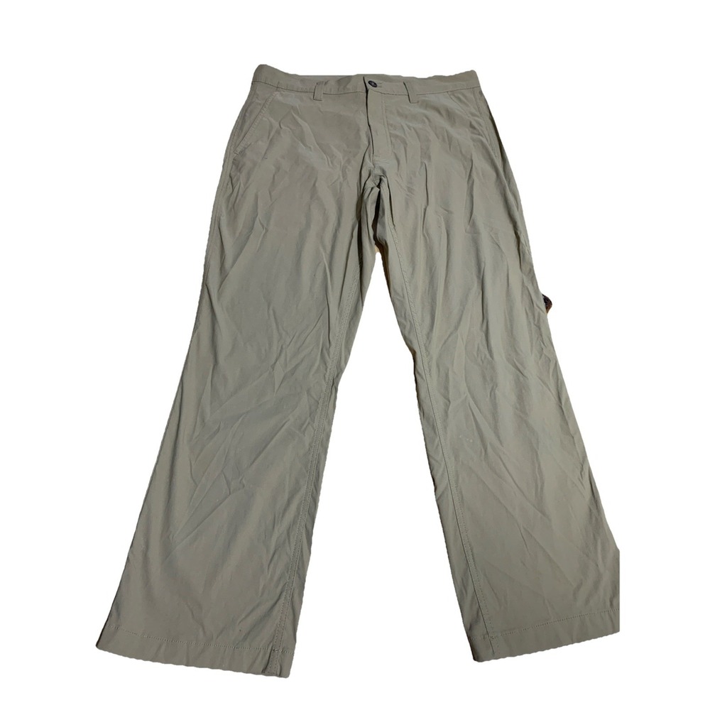 Eddie Bauer Pants Adult 34x30 Brown Hiking Casual Ascent Chinos Stretch Mens